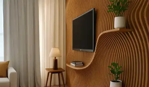 Painel orgânico em MDF com design moderno e exclusivo, novidade MEB Móveis Planejados Cruzeiro SP